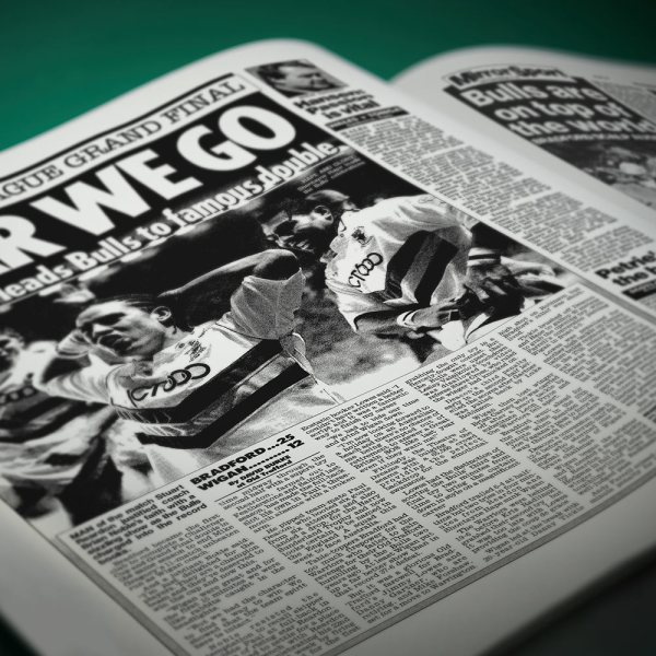 history of the Bradford Bulls rugby team newspaper book