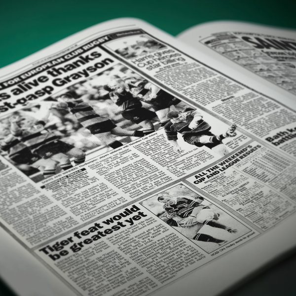 history of the Northampton saints rugby team newspaper book