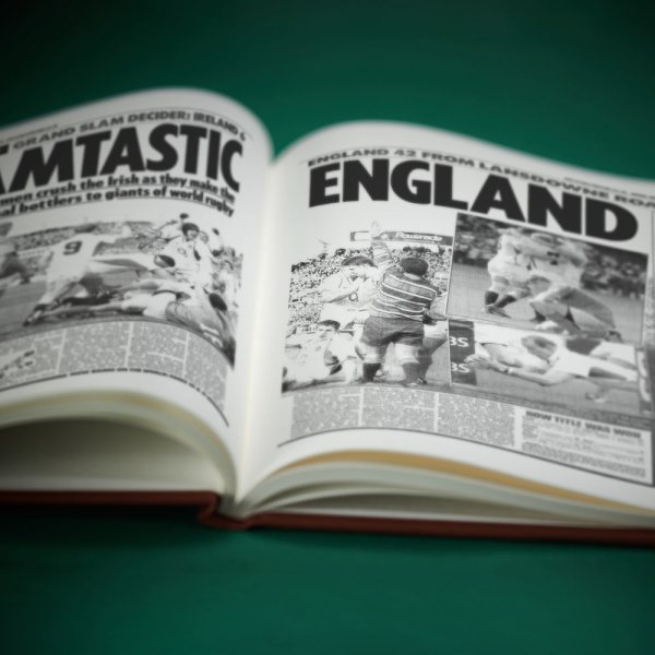 history of the English rugby team newspaper book