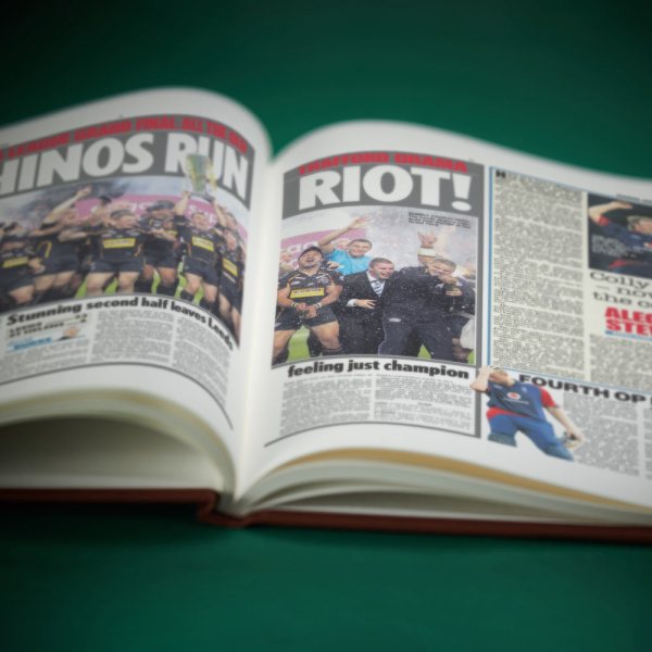 history of the Leeds Rhinos rugby team newspaper book