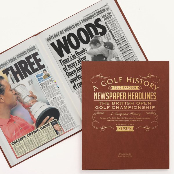 Golf the open Newspaper History Book