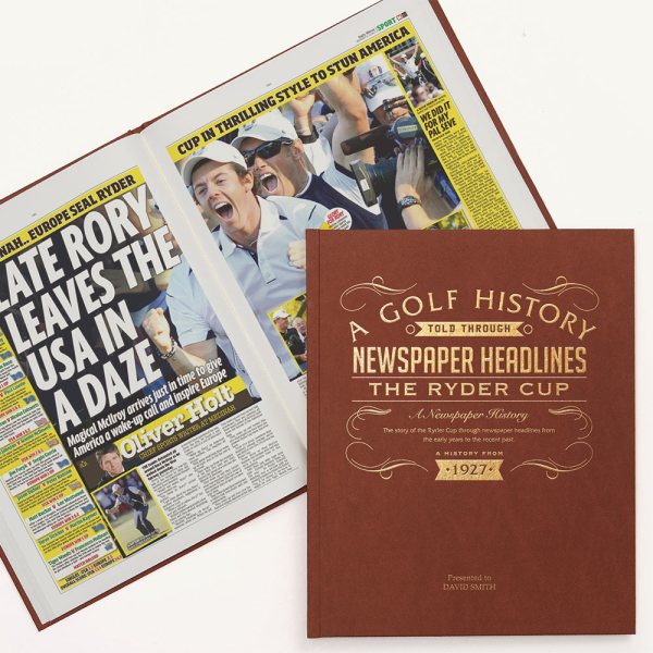 Golf the Ryder cup Newspaper History Book