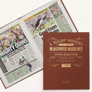history of the Harlequins rugby team newspaper book