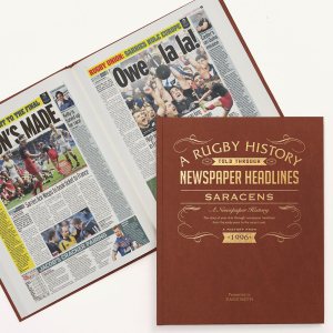 history of the Saracens rugby team newspaper book
