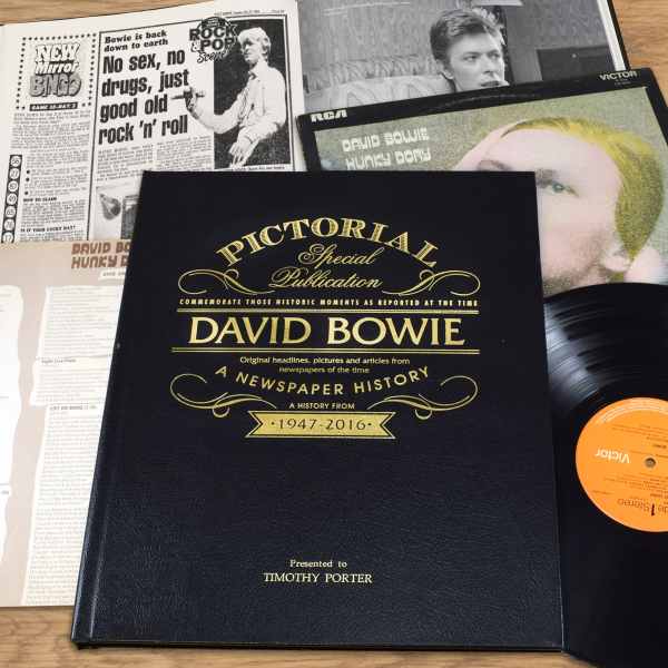 David Bowie Memorial Newspaper Book