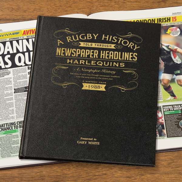 Rugby Union Harlequins Newspaper Book