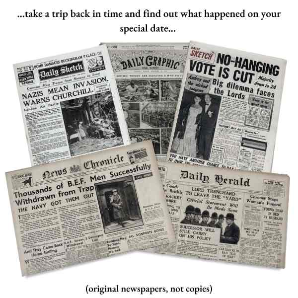Old Newspaper Gift [Select Any Date] - Historic Newspapers