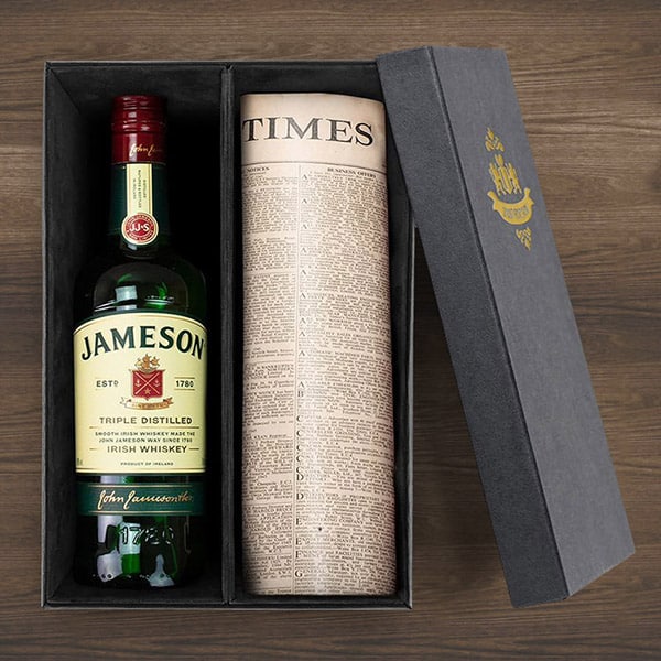 Jameson Whiskey and Newspaper Gift Set - Historic Newspapers