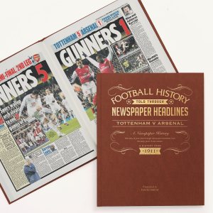arsenal vs spurs football history newspaper book