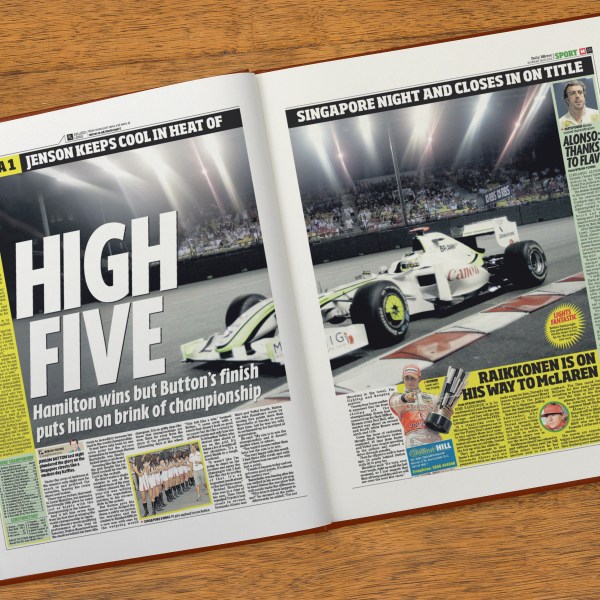 Formula One Newspaper Book