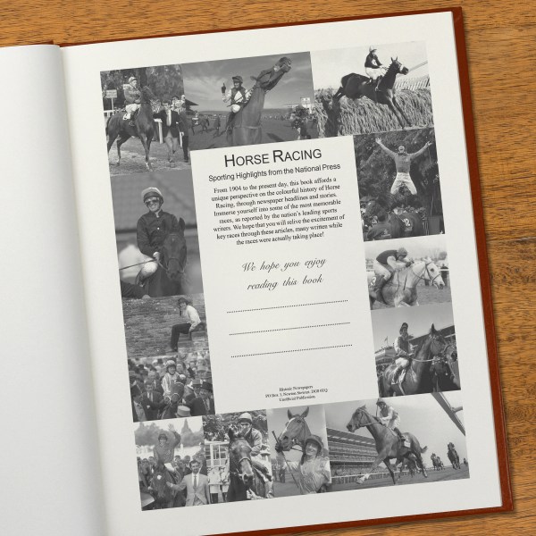 Horse Racing Newspaper Book